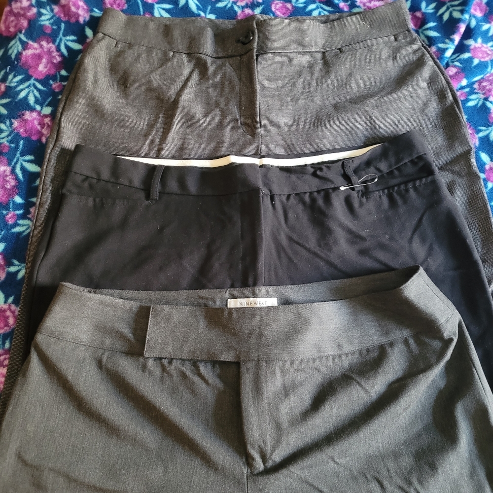 3 pairs women's 16 plus size dress pants